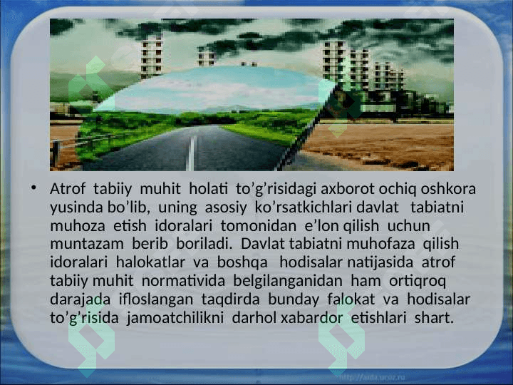 Ekologik tahlilning mazmuni va maqsadi 4