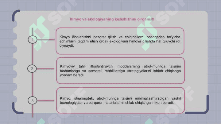Ekologiyani asrashda kimyoning ro‘li 7