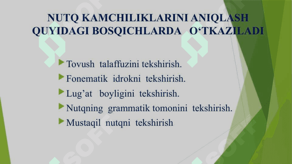 O‘QUVCHILAR NUTQINI   TEKSHIRISH USULLARI 3