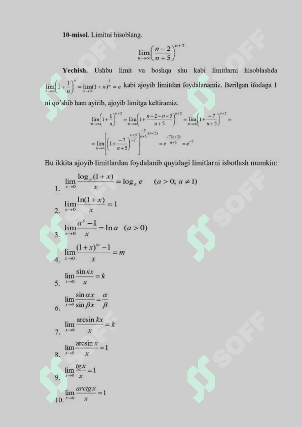 Ajoyib limitlar 4
