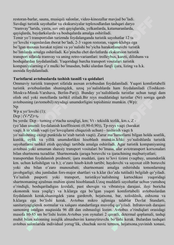 TURIZMDA OVQATLANISH XIZMATI VA UNI TASHKIL QILISH 4