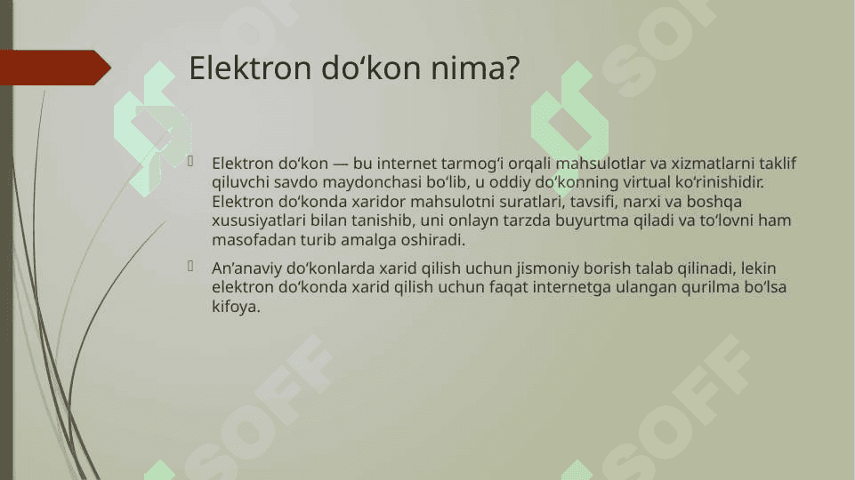 Elektron do‘konda tovarni tanlash va savdo mexanizmi 4