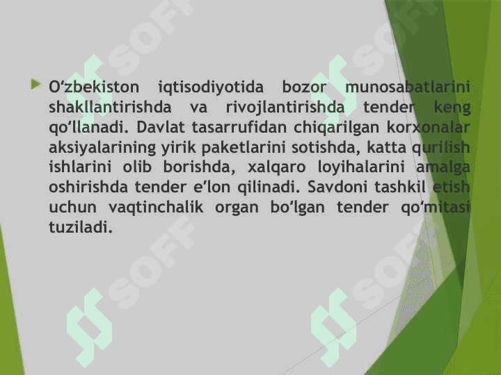 Tenderni tashkil etish va o‘tkazish tartibi 4