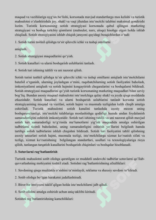 Turistik xizmatlar bozorining raqobat muhitini tashkil qilish 2