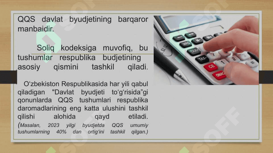 Qo‘shilgan qiymat solig‘ining iqtisodiy mohiyati va davlat byudjeti daromadlarini shakllantirishdagi ahamiyati 4