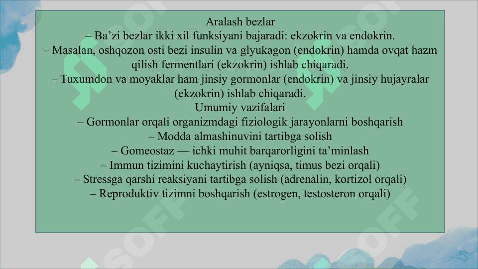 Bezlar tuzilishi va rivojlanishi SLAYD 1