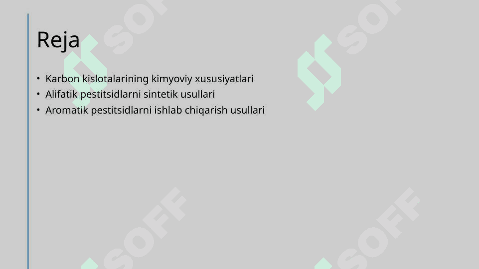 Alifatik va aromatik karbon kislotalar qatori pistitsidlar 2