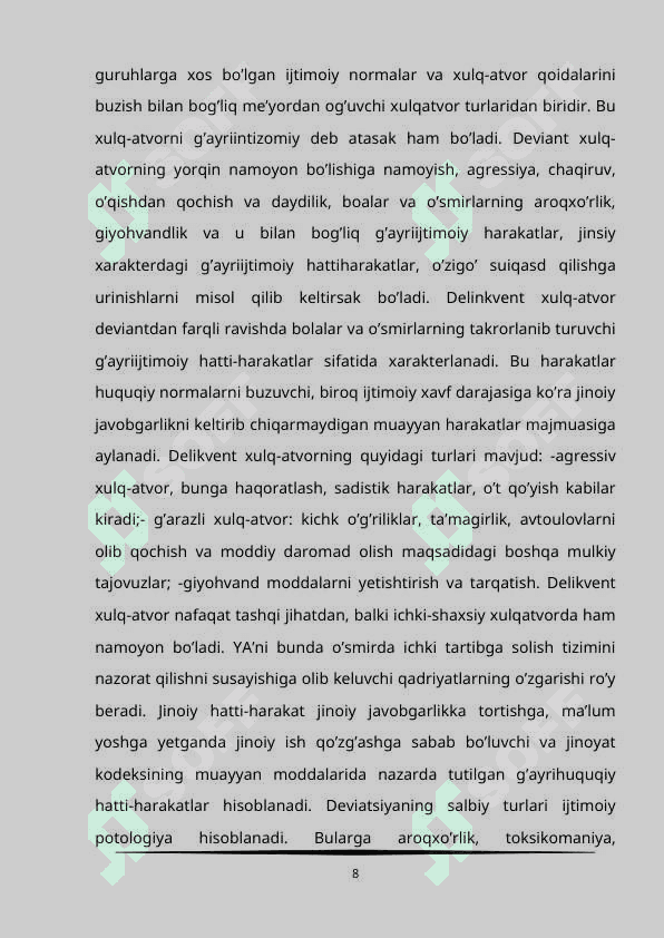 deviant xulq atvor 8