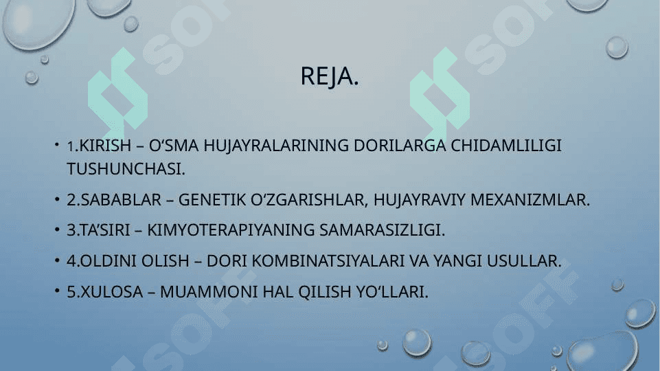 O’sma hujayralarining kimyoviy dori vositalariga multirezistenlik 2
