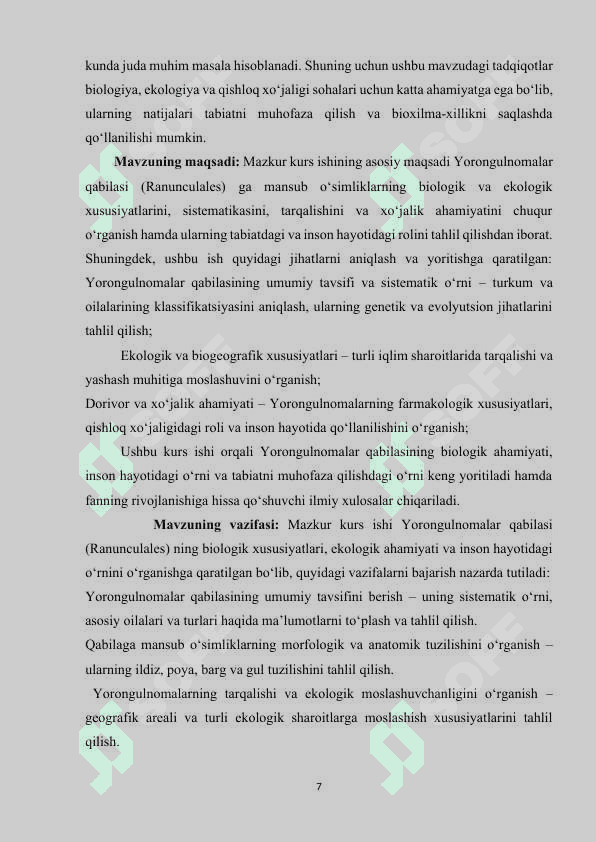 Yorongulnomalar qabilasi 7