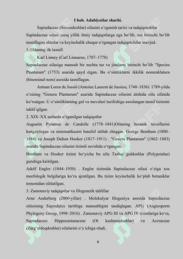 Sapindnomalar qabilasi 8