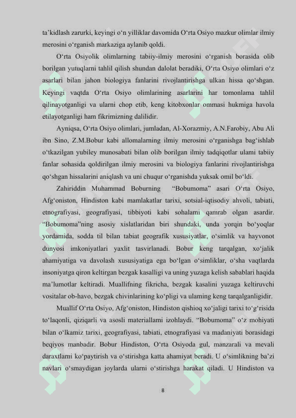 Madaniy o’simliklarning kelib chiqishi 8