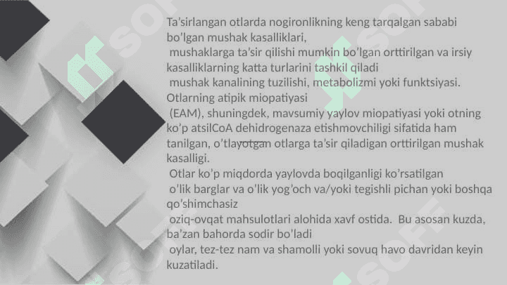 Miopatozlar.Pay va pay qini kasalliklari 2