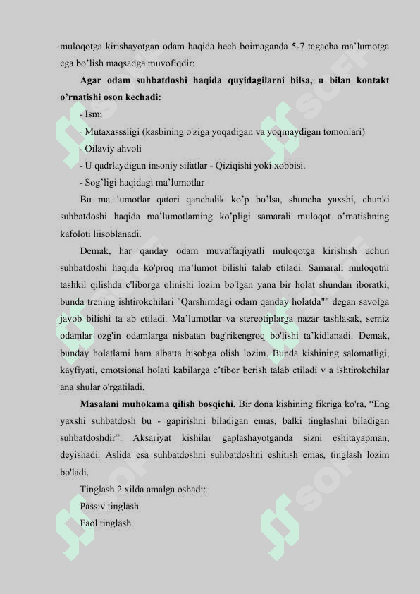 Muloqot treningi 4