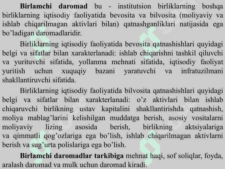 MILLIY DAROMAD VA MILLIY HISOBLAR TIZIMIDAGI BOSHQA DAROMAD KO’RSATKIChLARI 8
