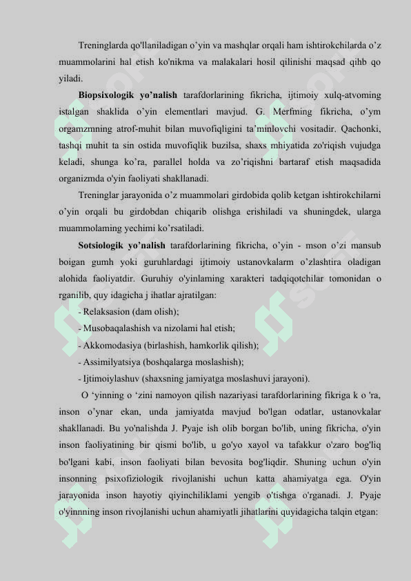 Guruhiy treningda o’yinning vazifalari 4