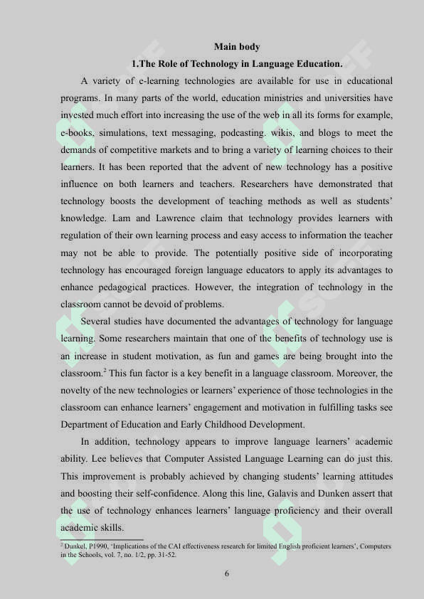 The impact of Technology on Learning Language 6