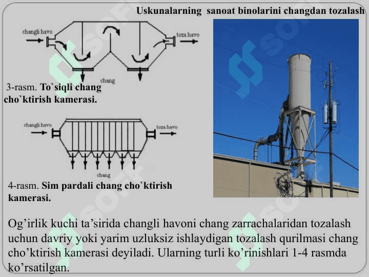 Atmosfera havosini changdan tozalash usullari 4