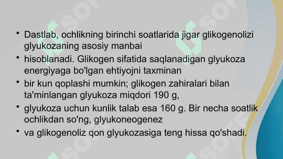 JIGARDA GLIKOLIZ VA GLIKONEOGENEZNI BOSHQARILISHI . KATEXOLAMINLAR VA GLUKOKORTIKOIDLARNING UGLEVODLAR ALMASHINUVINING TA'SIRI 3