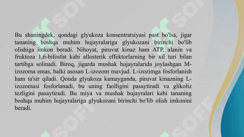 JIGARDA GLIKOLIZ VA GLIKONEOGENEZNI BOSHQARILISHI . KATEXOLAMINLAR VA GLUKOKORTIKOIDLARNING UGLEVODLAR ALMASHINUVINING TA'SIRI 7