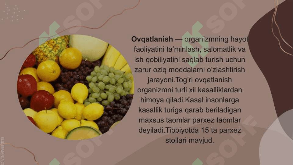 Moddalar almashinuviga kirish. Ovqatlanish biokimyosi . Metobolizm haqida tushuncha 3