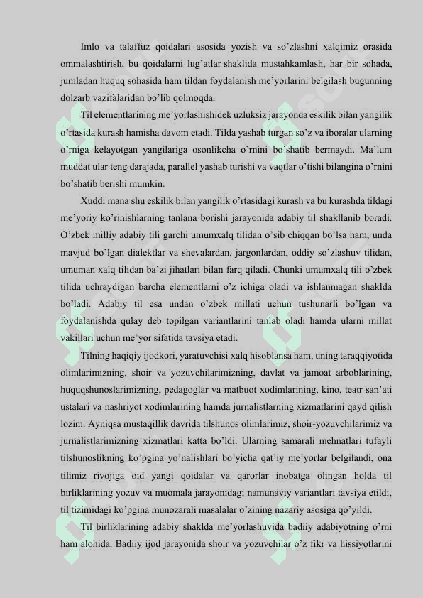 O‘zbek adabiy tili, uning me’yorlari. Nutq uslublari 4