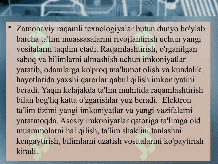 Maktabgacha ta`lim tashkilotlari pedagoglarining Digital kompetansiyalari (raqamlashtirish texnologiyalari) . 4