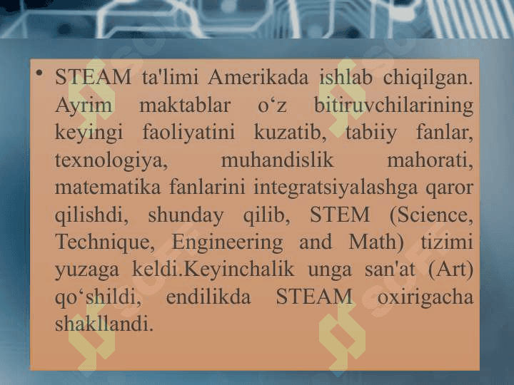 Maktabgacha ta`lim tashkilotlari pedagoglarining Digital kompetansiyalari (raqamlashtirish texnologiyalari) . 7