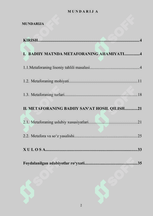 Metaforaning badiiy san'at hosil qilish xusisyatlari 2