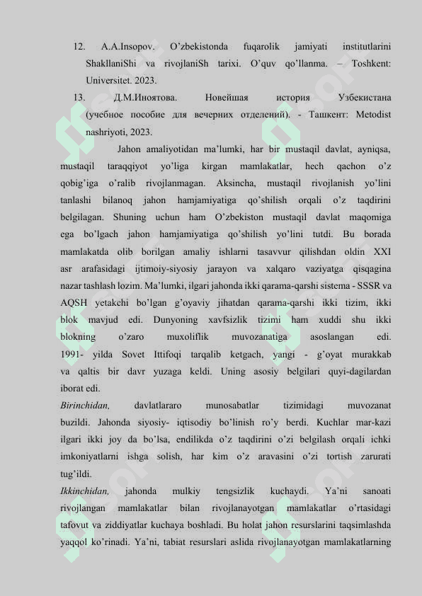 O’ZBEKISTON VA JAHON HAMJAMIYATI 3