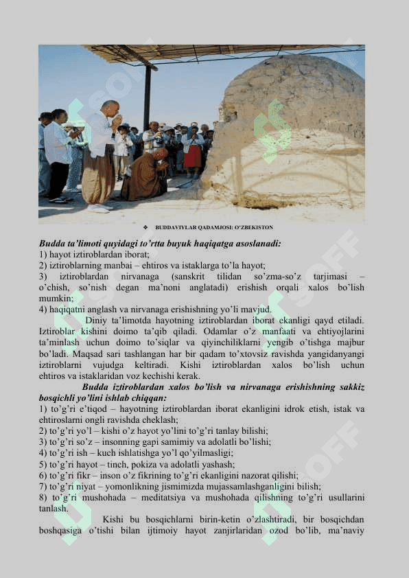 Buddizm dini tarixi va asosiy g`oyalari 4