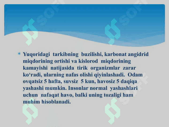 GLOBAL EKOLOGIK MUAMMOLAR BO'YICHA ( PARNIK EFFEKTI OZON QATLAMI ) XALQARO HAMKORLIKNING ZARURLIK JIHATLARI 5