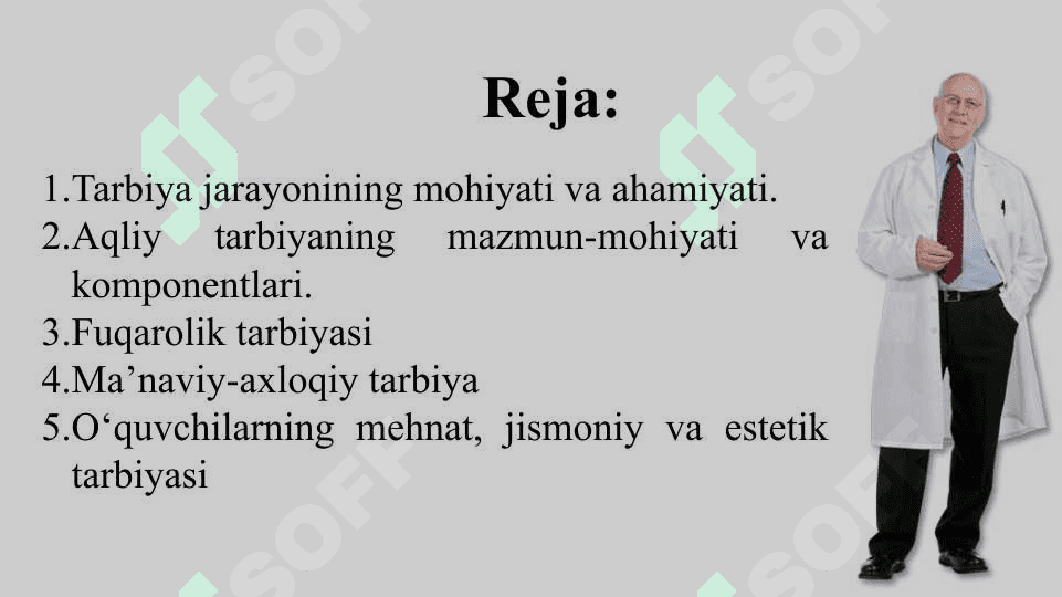 TARBIYA NAZARIYASI. TARBIYA VA UNING TURLARI 3