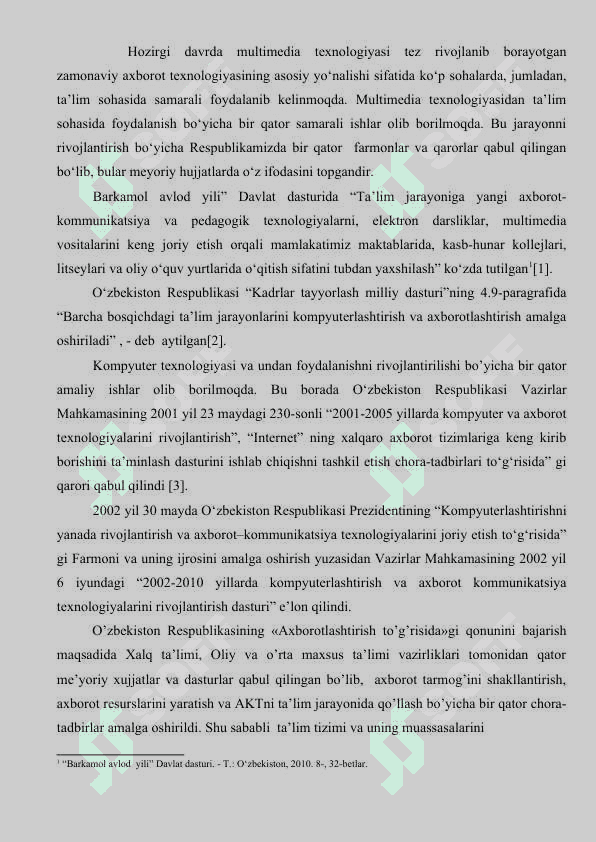 Elektron jadval protsessorlari ularning vazifasi va imkoniyatlari 2