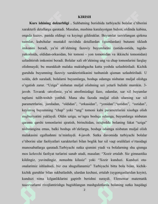 Fazoda  mo‘ljalga  olishni  rivojlantirish  uchun  ta’limiy o’yinlar 2