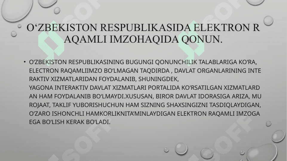 Elektron raqamli imzo va undan foydalanishtexnologiyalari 3