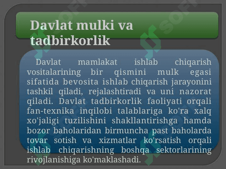 Xususiylashtirish | DAVLAT MULKINI XUSUSIYLASHTIRISH VA BOSHQARISH 2