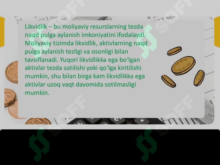 Likvidlik tushunchasi 2
