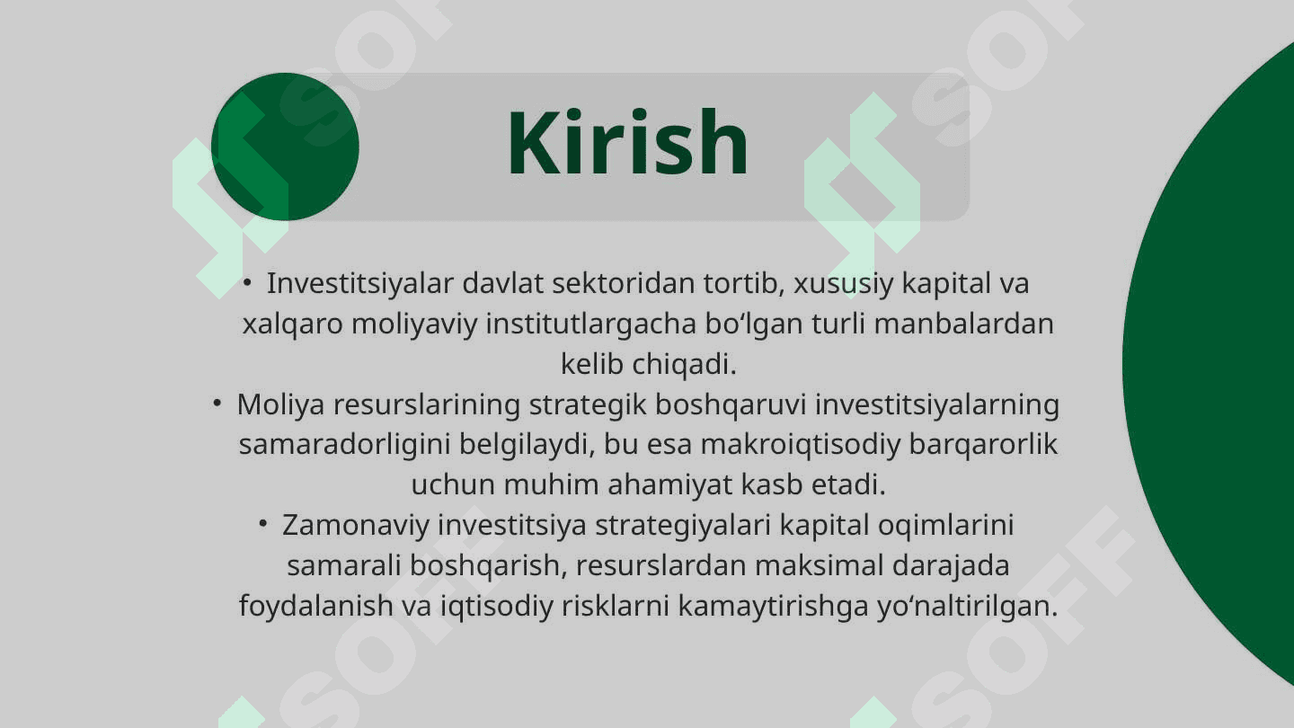 Investitsiya va uni moliyalashtirish manbalari 3