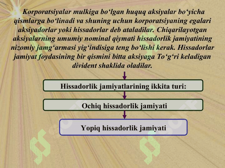Hissadorlik jamiyatini tashkil etish va uning vazifalari 3