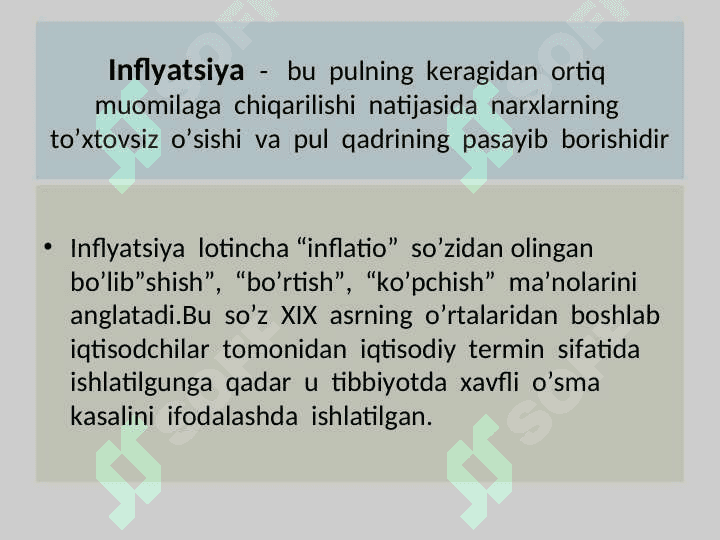 Inflyatsiya, pul harakati va inflyatsiyaga  olib  keluvchi shart-sharoitlar 2