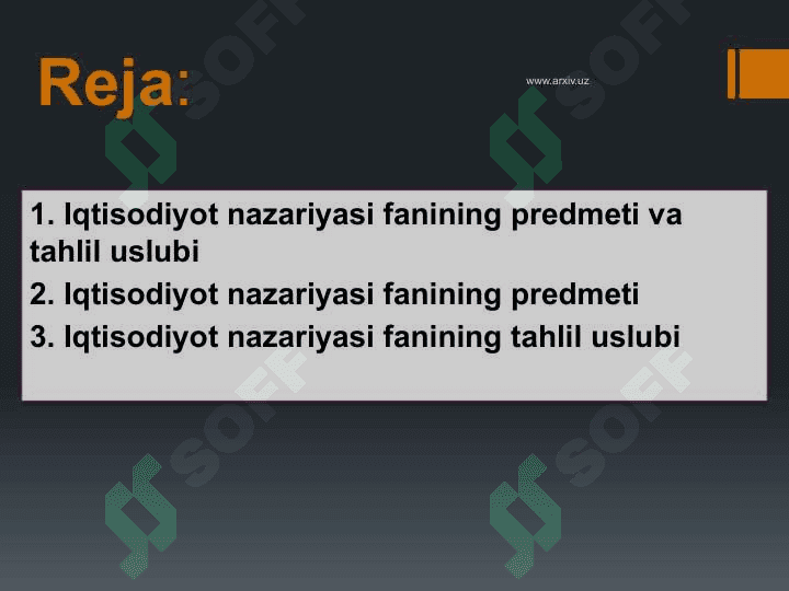 Iqtisodiyot nazariyasi uning moxiyati va mazmuni 2