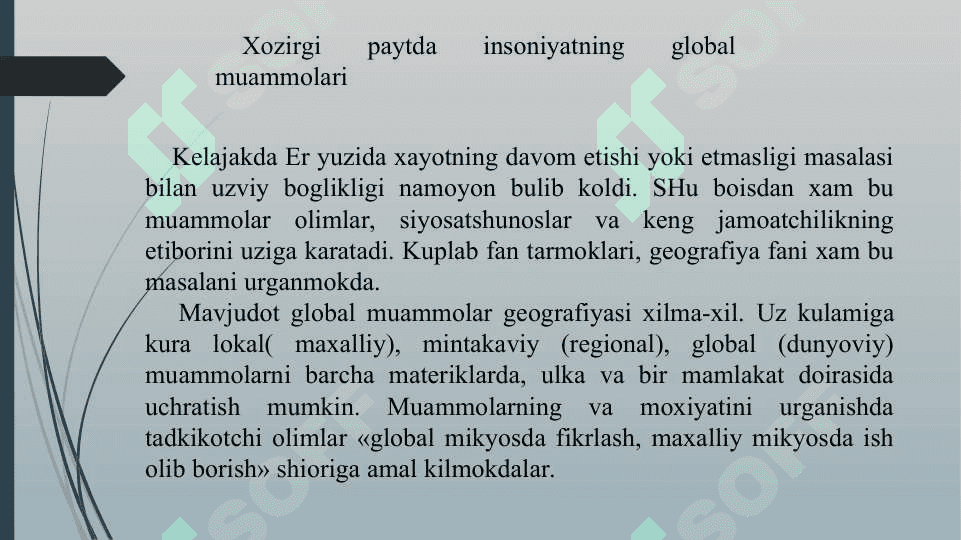 Global muammolar 3