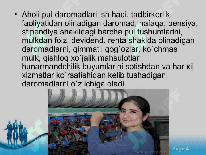 Aholi turmush darajasi va uning ko`rsatkichlari 4