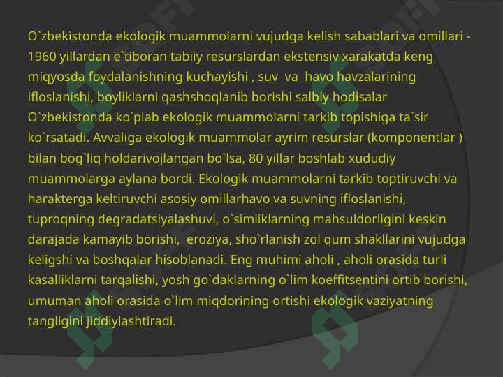 O`Zbekiston Tabiatini Muhofaza Qilish 4