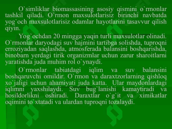 O’SIMLIK VA HAYVONOT DUNYOSINI MUHOFAZA QILISH (3) 7