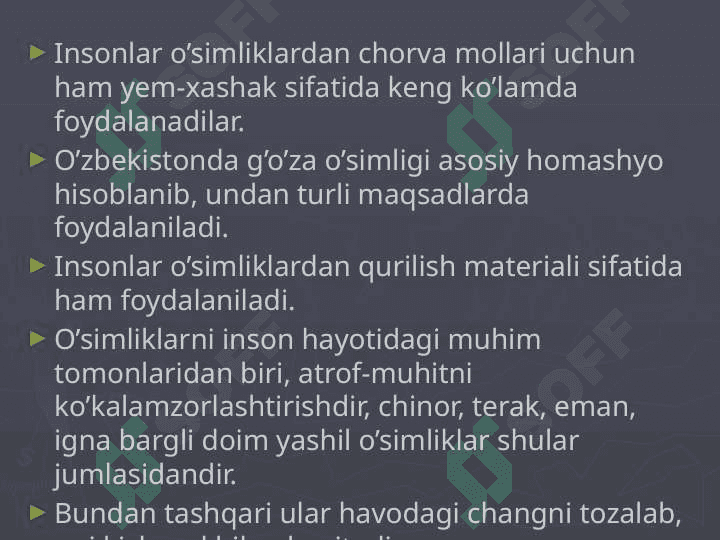O’simliklar dunyosini muhofaza qilish 5