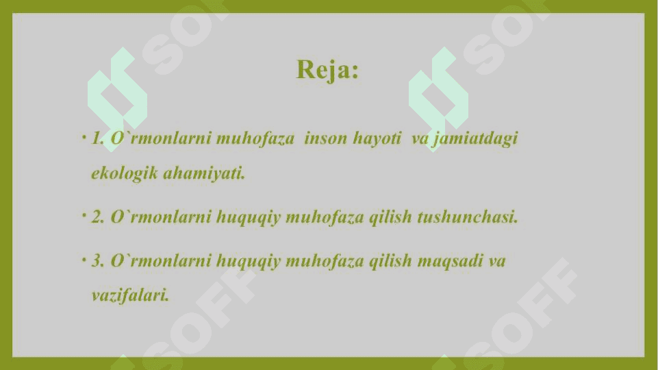 Ormonlarni muhovaza qilishning huquqiy chora tadbrlari 2