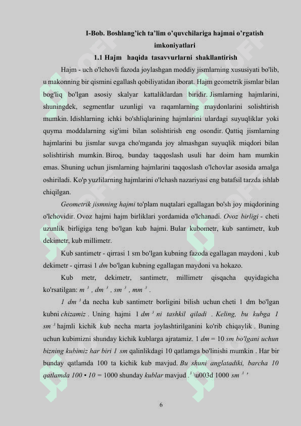 Matematika fanidan kurs ishi 6