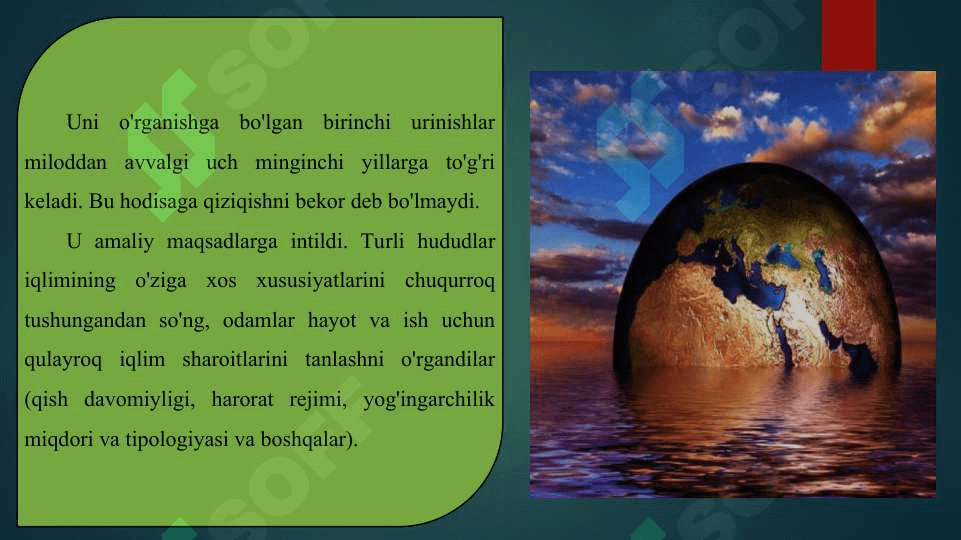 Iqlim zonalarining tasnifi 4